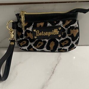 Betseyville Leopard Print Wristlet